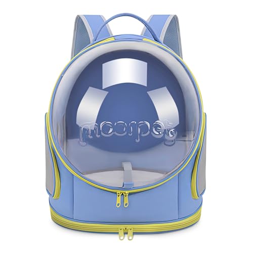 ALLSOPETS Katzenrucksack Träger Bubble Hunderucksack Belüfteter und Zusammenklappbarer Haustierträger für Katzen und Hunde bis zu 7.5KG Tragbarer Reise-Rucksack mit Innerem Sicherheitsgurt Blau ALLSOPETS Katzenrucksack Träger Bubble Hunderucksack Belüfteter und Zusammenklappbarer Haustierträger für Katzen und Hunde bis zu 7.5KG Tragbarer Reise-Rucksack mit Innerem Sicherheitsgurt Blau von ALLSOPETS