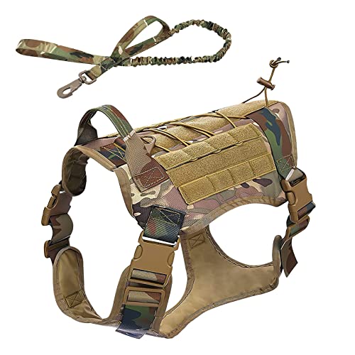 ALLSOPETS - Taktisches Hundegeschirr und Hunde Leine 2 Satz - Groß Mittel Hunde - Tarnfarbe M ALLSOPETS - Taktisches Hundegeschirr und Hunde Leine 2 Satz - Groß Mittel Hunde - Tarnfarbe M von ALLSOPETS