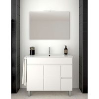 Allstone - Badezimmer-Set mit 2 Schubladen und zwei Türen – 7 Farben – 15 Maße – inklusive Möbel, Waschbecken und Spiegel – Glänzend Weiß 70x45Cm Allstone - Badezimmer-Set mit 2 Schubladen und zwei Türen – 7 Farben – 15 Maße – inklusive Möbel, Waschbecken und Spiegel – Glänzend Weiß 70x45Cm von ALLSTONE