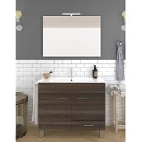 Samos Badezimmer-Set mit 2 Türen und einer Schublade, 7 verschiedene Farben, 15 Maße, inkl. Möbel, Waschbecken und Spiegel, Tea Esche 50x40Cm Samos Badezimmer-Set mit 2 Türen und einer Schublade, 7 verschiedene Farben, 15 Maße, inkl. Möbel, Waschbecken und Spiegel, Tea Esche 50x40Cm von ALLSTONE