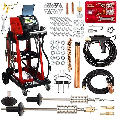 IDEAL Tecno Spotter 5800 - Ausbeulspotter - Ausbeulwerkzeug Karosserie Set - 3800A - 400V - 10 kW Punktschweißgerät Kfz - Spotter Karosserie - Set: Solo von ALLWELD
