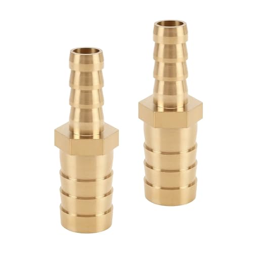 ALLY-MAGIC 2 Stück Messing Schlauchverbinder 8 mm x 6 mm Messing Reduzierstück schlauchreduzierung für Wasserleitung Luftleitung Kraftstoffleitung Ölleitung E22-YZBJJK von ALLY-MAGIC