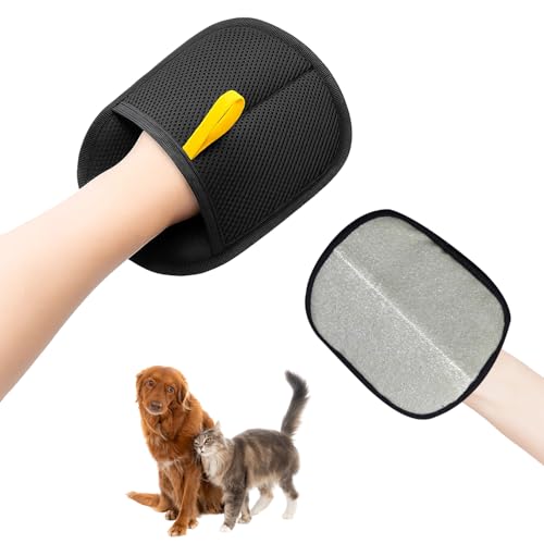ALLY-MAGIC Fellmagnet, Fellhandschuhe Fingerlos Katze,Katzenhandschuh,Fellhandschuhe Katze,Katzen Handschuhe Fellpflege,Katzenhaarentferner Handschuh,Pet Hair Remover Glove für Hund und Katze E22-ST von ALLY-MAGIC