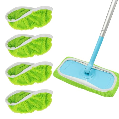ALLY-MAGIC Swiffer Bodenwischer,Swiffer,Bodentücher für Sweeper Mop Wiederverwendbare Bodentücher Feucht für Böden Fenstern Tuch Waschbar Wischmopp Bezug E23-TBDDBB4 von ALLY-MAGIC