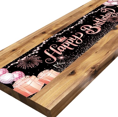 ALLY-MAGIC Tischläufer Geburtstag Schwarz Gold Geburtstagstischdecke Happy Birthday Tischläufer zum Geburtstag Tischdeko Geburtstag für Junge Mädchen Party Geburtstagsdeko 180 x 40 cm E22-HFSRZD ALLY-MAGIC Tischläufer Geburtstag Schwarz Gold Geburtstagstischdecke Happy Birthday Tischläufer zum Geburtstag Tischdeko Geburtstag für Junge Mädchen Party Geburtstagsdeko 180 x 40 cm E22-HFSRZD von ALLY-MAGIC