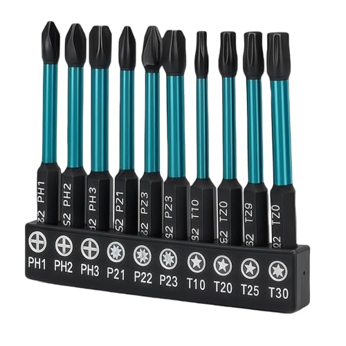 ALLY-MAGIC Torx,Dewalt Set,S2-Stahllegierung 10-teiliges S2-Stahllegierung Lang mit Bit Verlängerung für Akkuschrauber 1/4" Magnetische Farbcodierte Basis E23-SZMZPT ALLY-MAGIC Torx,Dewalt Set,S2-Stahllegierung 10-teiliges S2-Stahllegierung Lang mit Bit Verlängerung für Akkuschrauber 1/4" Magnetische Farbcodierte Basis E23-SZMZPT von ALLY-MAGIC