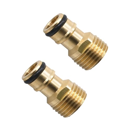 ALLY-MAGIC Wasserhahn Schlauchanschluss 1/2 Zoll Gartenschlauch Wasserhahn Adapter Außengewinde Anschluss Messing Schlauchanschlussfür Gartenschlauch Bewässerungssystem E22-ZJT-WLW von ALLY-MAGIC