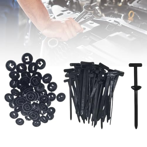 ALLY-MAGIC Y32-ZDKKCXD Kabelbinderschnallen, Nylon, universal, robust, selbstsichernd, Nylon, Kabelbinder-Halter, Clip, Mehrzweck-Werkzeug für tägliche Reparaturen, 500 Stück von ALLY-MAGIC