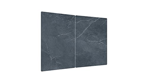 ALLboards Glas Herdabdeckplatte Schneidebrett ANTHRAZIT MARMOR 2er Set Multi-Platte Arbeitsplatte Herdschutz Deko für Küchen Gehärtetes Glas, 2 Stück - 52x30cm ALLboards Glas Herdabdeckplatte Schneidebrett ANTHRAZIT MARMOR 2er Set Multi-Platte Arbeitsplatte Herdschutz Deko für Küchen Gehärtetes Glas, 2 Stück - 52x30cm von ALLboards