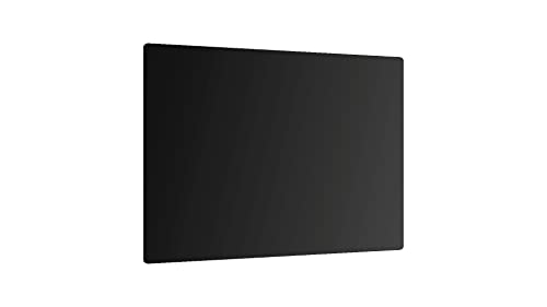 ALLboards Glas Herdabdeckplatte Schneidebrett SCHWARZ CLASSIC BLACK 52x60 cm Multi-Platte Arbeitsplatte Herdschutz Deko für Küchen Gehärtetes von ALLboards