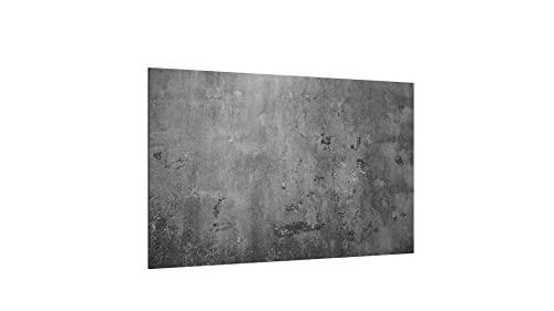 ALLboards Glas Magnettafel Betonmauer Zementmauer Zement 90x60cm Glasbild Memoboard aus Glas Glastafel mit Betonwand-Motiv Magnetwand zum Beschriften Magnetische Tafel Wanddekoration Wandbild von ALLboards