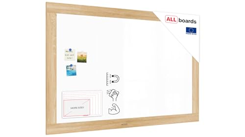 ALLboards Magnetisches Whiteboard, trocken abwischbar PREMIUM 150x100 cm, massiver Rahmen im Eichendesign ALLboards Magnetisches Whiteboard, trocken abwischbar PREMIUM 150x100 cm, massiver Rahmen im Eichendesign von ALLboards