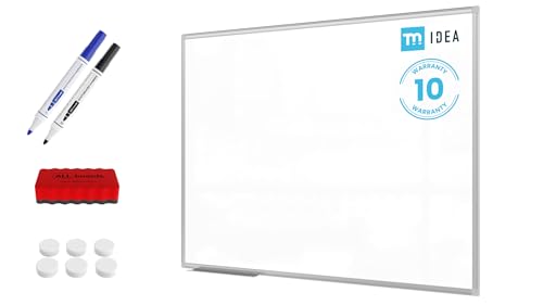 ALLboards Magnetisches Whiteboard 60×45 cm im Aluminiumrahmen + gratis Zubehörset – Reihe TM IDEA® Flex von ALLboards