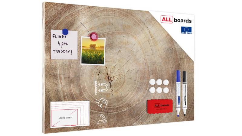 ALLboards Magnettafel ALLboards Metallische Magnettafel BAUMSTAMM NATUR BAUMKERN von ALLboards