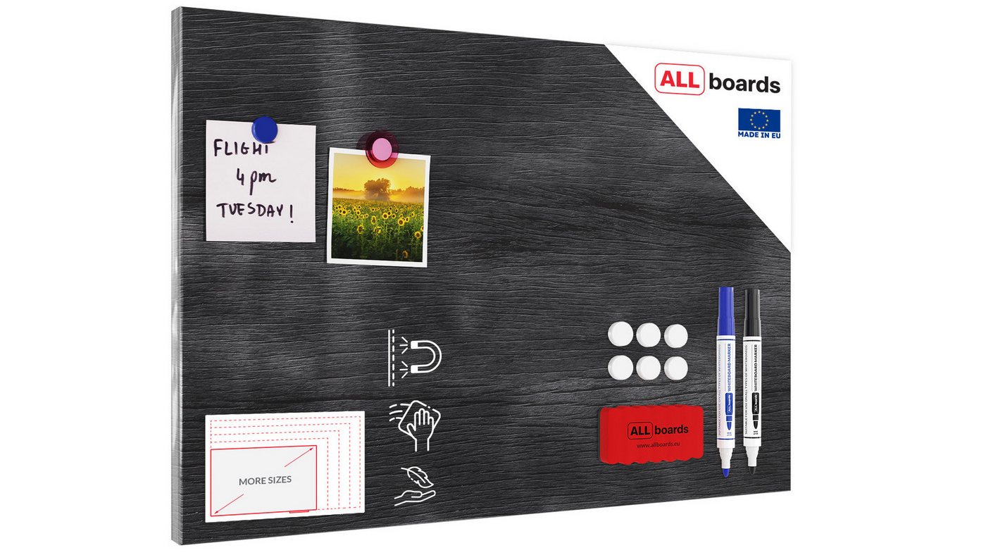 ALLboards Magnettafel ALLboards Metallische Magnettafel GRAUES HOLZ MetalBoards Memoboard ALLboards Magnettafel ALLboards Metallische Magnettafel GRAUES HOLZ MetalBoards Memoboard von ALLboards