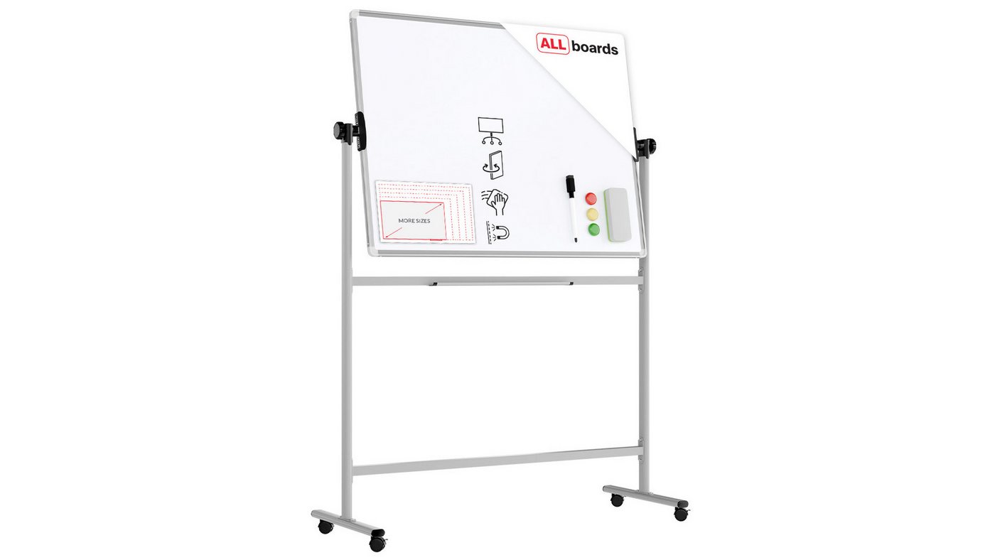 ALLboards Magnettafel Mobiles Board, Serie: TM Idea/Flex – mit doppelseitiger Whiteboard von ALLboards