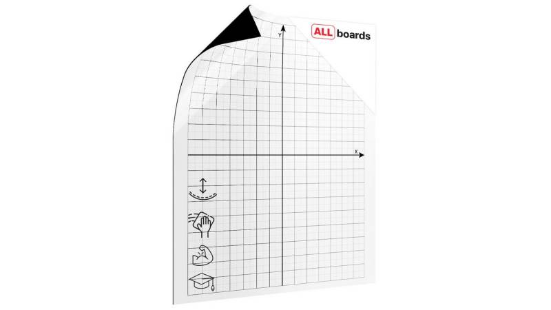 ALLboards Magnettafel Selbstklebende Folie, Magnetauflage, Trocken abwischbar 80×95 cm von ALLboards