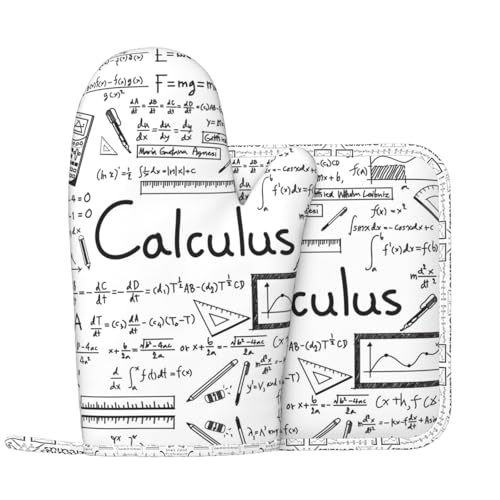 Mathe-Geometrie-Geek-Calculus Silikon-Ofenhandschuhe und Topfmatte, Ofenhandschuhe zum Grillen, Kochen und Backen von ALLiYa