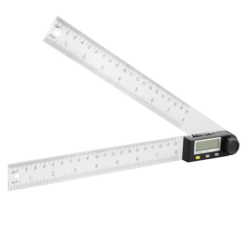 ALLmeter 200MM/8 Zoll Winkelmesser 2 in 1 Digital Angle Finder Winkellineal Winkelschmiege 360° Winkel Messen mit LCD-Display Feststellfunktion Nullfunktion Kunststoff für Holzbearbeitung Heimarbeit von ALLmeter