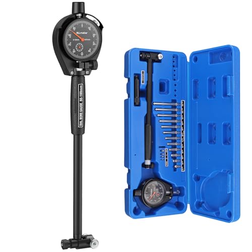 ALLmeter Bohrungslehre Messuhr Set Bohrungsmessgerät 50-160 mm Aluminiumlegierung Innendurchmesser Messuhr Messbereich 0,01 mm Genauigkeit mit 12 Sonden für den Haushalt der mechanischen von ALLmeter