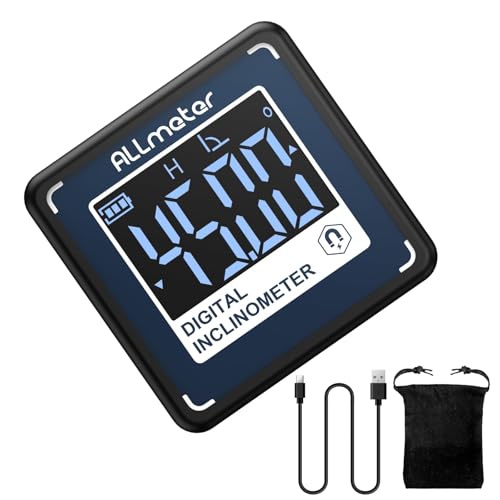 ALLmeter Mini Digitaler Winkelmesser Neigungsmesser 4 * 90° IP54 Wasserdicht Wasserwaage mit Magnetfuß VA Display Type-C Schnittstelle Wiederaufladbarer für Holzarbeiten Bau Dekoration DIY ALLmeter Mini Digitaler Winkelmesser Neigungsmesser 4 * 90° IP54 Wasserdicht Wasserwaage mit Magnetfuß VA Display Type-C Schnittstelle Wiederaufladbarer für Holzarbeiten Bau Dekoration DIY von ALLmeter
