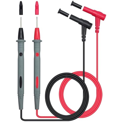 ALLmeter 1 Paar Multimeter Messleitungen CAT III 1000V CAT IV 600V 4MM Bananenstecker 10A Sondenkabel Messspitzen Kabel für Multimeter von ALLmeter