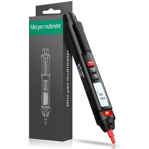 ALLmeter Spannungsprüfer Berührungslos Stromprüfer Stifttyp Digital Multimeter mit NCV 6000 Zählungen TRMS Zweipolig mit Taschenlampe LCD-Display für AC/DC Spannung Widerstand Dioden Kontinuität von ALLmeter