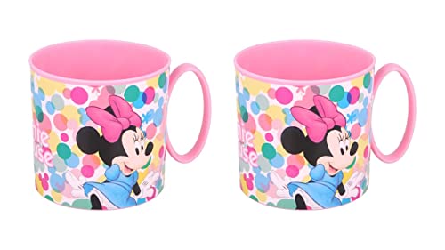 4702 Disney Minnie Maus bestehend aus 2 Tassen Mikrowelle 265 ml, wiederverwendbar, BPA-frei von ALMACENESADAN