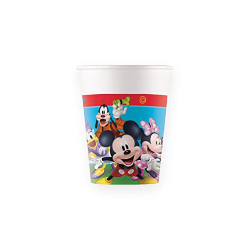 ALMACENESADAN, 2068; 8 Mickey Mouse Pappbecher, wiederverwendbar, ideal für Partys und Geburtstage. von ALMACENESADAN