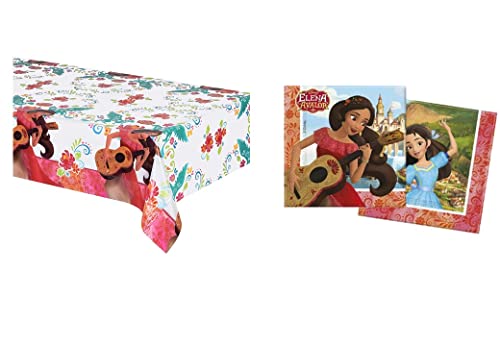 ALMACENESADAN, 4876 Elena von Avalor bestehend aus 20 Papierservietten, 33 x 33 cm und Tischdecke 120 x 180 cm, ideal für Partys und Geburtstage (8435510348762) von ALMACENESADAN