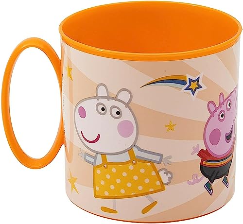 ALMACENESADAN, 5074 Becher mikrowellengeeignet, Fassungsvermögen 265 ml, wiederverwendbar, (Peppa) von ALMACENESADAN