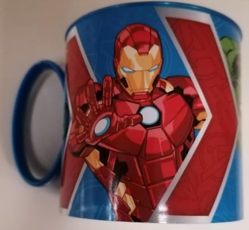 ALMACENESADAN, 5074 Becher mikrowellengeeignet, Fassungsvermögen 265 ml, wiederverwendbares Produkt (Avengers Heraldic) von ALMACENESADAN