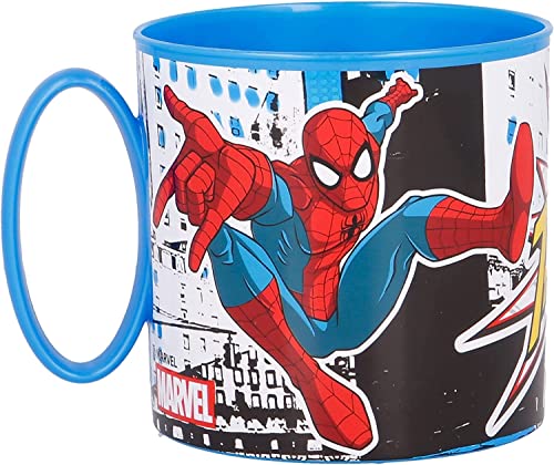 ALMACENESADAN, 5074 Becher mikrowellengeeignet, Fassungsvermögen 265 ml, wiederverwendbares Produkt (Spiderman) von ALMACENESADAN