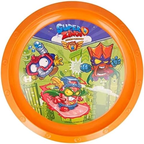 ALMACENESADAN, 5090 Wiederverwendbarer Teller, ideal für den Alltag oder für Ihre Partys, BPA-frei, Durchmesser 21,5 cm, Lizenz (Super Zing) von ALMACENESADAN