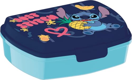 ALMACENESADAN; 5463; Schulanfang und Geschenk; bestehend aus rechteckiger Sandwich-Toaster, mehrfarbig, wiederverwendbares Produkt, BPA-frei (Stitch) von ALMACENESADAN