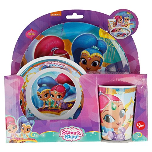 ALMACENESADAN 2156; Set Melamin Shimmer and Shine; 3-teilig; Teller, Schale und Becher, BPA-frei von ALMACENESADAN