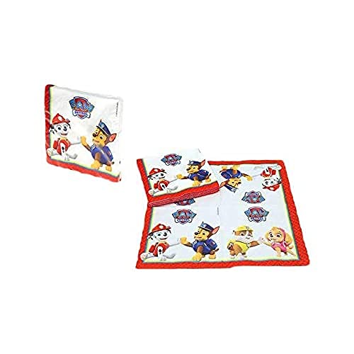 ALMACENESADAN 2692; Packung mit 16 Servietten aus Paw Patrol; Paw Patrol; Papierprodukt; ideal für Partys und Geburtstage; Maße zusammengeklappt: 16,5 x 16,5 cm von ALMACENESADAN