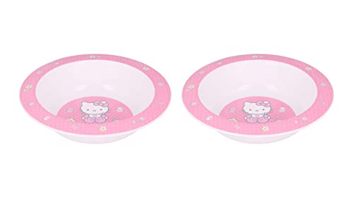 ALMACENESADAN 4708 Pack Hello Kitty, bestehend aus 2 Schüsseln, mikrowellengeeignet, wiederverwendbar, BPA-frei von ALMACENESADAN