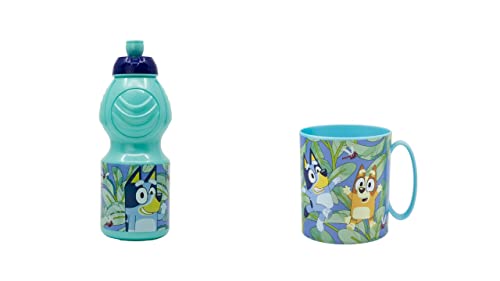 ALMACENESADAN 4806 – Pack Schule Blue, bestehend aus Mikrowelle 350 ml und Wasserflasche 400 ml, wiederverwendbar, BPA-frei von ALMACENESADAN