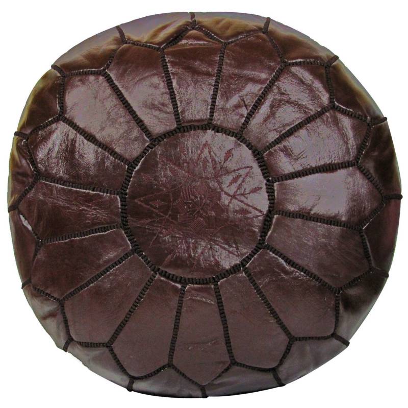ALMADIH Pouf Leder Pouf Marokkanischer Echtleder Handarbeit Sitzsack von ALMADIH