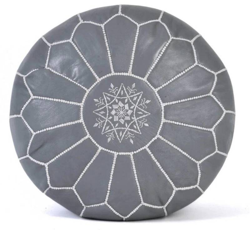 ALMADIH Pouf Leder Pouf Marokkanischer Echtleder Handarbeit Sitzsack von ALMADIH