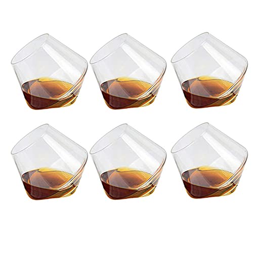 ALMAK Whiskygläser 6er-Pack 400ML Wassersaftbecher Schrägglas Weinglas Trinkbecher Glasglas von ALMAK