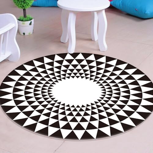 ALMASI 3D-Vortex-Illusion-Teppich, Eingangstürmatte, abstrakte geometrische optische Anti-Rutsch-Wohnzimmer-Dekor-Teppich, Heimdekoration, Geschenk(Color:C,Size:100CM/39.3INCH) von ALMASI