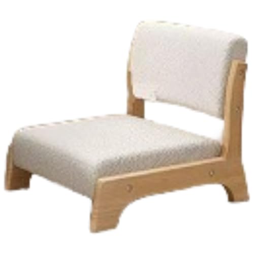 ALMASI Japanischer Bodenstuhl mit Rückenstütze und Kissen kurzer Beinstuhl für Meditationssitz für Wohnzimmerzimmer und Erker Fensterbereichen(H,2) von ALMASI