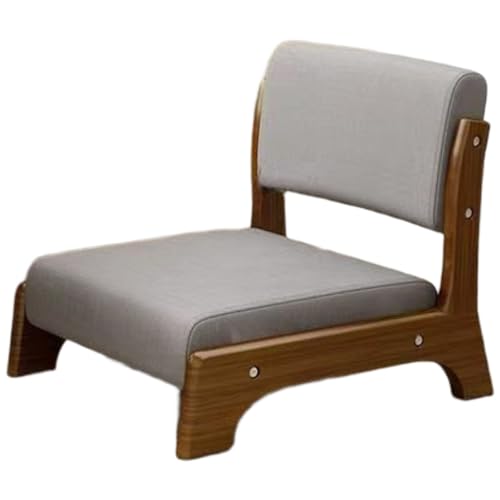 ALMASI Japanischer Bodenstuhl mit Rückenstütze und Kissen kurzer Beinstuhl für Meditationssitz für Wohnzimmerzimmer und Erker Fensterbereichen(L,2) von ALMASI