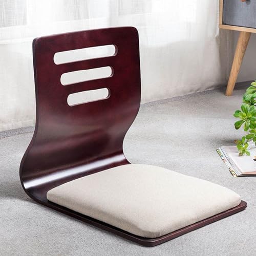 ALMASI Japanischer beinloser Bodenstuhl, Tatami-Raumspielstuhl, hölzerner Meditationsstuhl, Erkerfenster-Lounge-Stuhl, Faule Couch zum Lesen und Fernsehen 46 * 36 * 42cm B ALMASI Japanischer beinloser Bodenstuhl, Tatami-Raumspielstuhl, hölzerner Meditationsstuhl, Erkerfenster-Lounge-Stuhl, Faule Couch zum Lesen und Fernsehen 46 * 36 * 42cm B von ALMASI