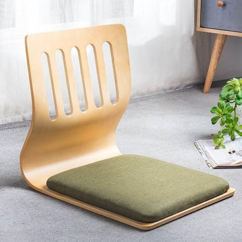 ALMASI Japanischer beinloser Bodenstuhl, Tatami-Raumspielstuhl, hölzerner Meditationsstuhl, Erkerfenster-Lounge-Stuhl, Faule Couch zum Lesen und Fernsehen 46 * 36 * 42cm E ALMASI Japanischer beinloser Bodenstuhl, Tatami-Raumspielstuhl, hölzerner Meditationsstuhl, Erkerfenster-Lounge-Stuhl, Faule Couch zum Lesen und Fernsehen 46 * 36 * 42cm E von ALMASI