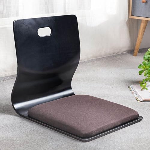 ALMASI Japanischer beinloser Stuhl aus Holz, Meditations-Bodenstuhl, Erkerfenster-Rückenlehnenstuhl, fauler Stuhl, Kissen, Bodenstuhl, faules Sofa zum Lesen, Fernsehen, Ansehen 46 * 36 * 42cm J ALMASI Japanischer beinloser Stuhl aus Holz, Meditations-Bodenstuhl, Erkerfenster-Rückenlehnenstuhl, fauler Stuhl, Kissen, Bodenstuhl, faules Sofa zum Lesen, Fernsehen, Ansehen 46 * 36 * 42cm J von ALMASI