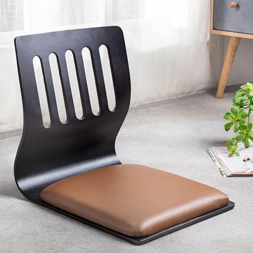 ALMASI Japanischer beinloser Stuhl aus Holz, Meditations-Bodenstuhl, Erkerfenster-Rückenlehnenstuhl, fauler Stuhl, Kissen, Bodenstuhl, faules Sofa zum Lesen, Fernsehen, Ansehen 46 * 36 * 42cm M ALMASI Japanischer beinloser Stuhl aus Holz, Meditations-Bodenstuhl, Erkerfenster-Rückenlehnenstuhl, fauler Stuhl, Kissen, Bodenstuhl, faules Sofa zum Lesen, Fernsehen, Ansehen 46 * 36 * 42cm M von ALMASI