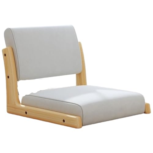 ALMASI Tragbarer Tatami -Stuhl, japanischer Loor -Stuhl, Holzbeinrücklager mit Kissen, Akzentmeditationsbodenstühle Lorbefenster(E,1) von ALMASI